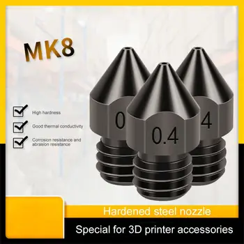 1/2GAB MK7 MK8 Sprauslu Super Grūti Tērauda Pelējuma Tērauda, kas Izturīgs pret Koroziju, Presēt Vītni 1,75 mm 3D Printeri Uzgalis Ender3