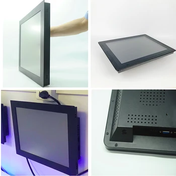 1000nits spilgtumu 10.1 15 15.6 17 19 21.5 collu IP65 waterproof rūpniecības kapacitatīvo Pretestību lcd touch screen panelis monitors