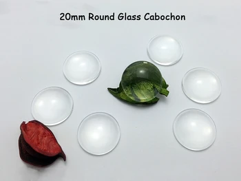 100gab 20mm Apaļā Stikla Cabochon Kameja Skaidrs, Stikla Kupolveidīgs Fit Kulons DIY Rotaslietu izgatavošana Apdare Piekariņi Aksesuāri