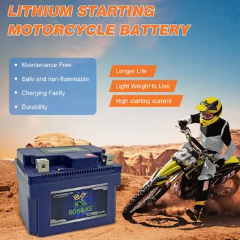 12V 2Ah elektrisko motociklu litija akumulators 155CCA litija baterijas gadījumā powersport motora iedarbināšanas 2500-8000 dzīves cikli