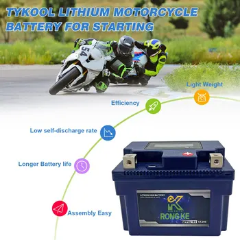 12V 2Ah elektrisko motociklu litija akumulators 155CCA litija baterijas gadījumā powersport motora iedarbināšanas 2500-8000 dzīves cikli