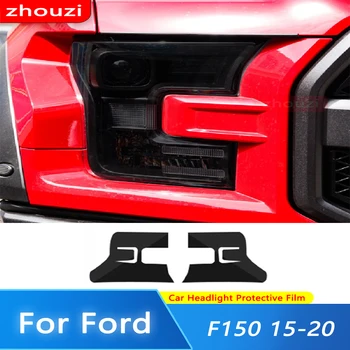2 Gab Ford F150 2015-2020 SVT Raptor Auto Lukturu Krāsa Melna ar aizsargplēvi Aizsardzības Pārredzamu TPU Uzlīmes Aksesuāri