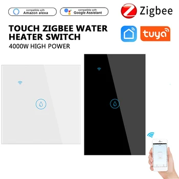 20.A TUYA Zigbee Ūdens Sildītāja Slēdzi, Smart Touch Sienas Slēdzi Laiks Saprātīga Automatizācijas Modulis Darbam Ar Google Home Un Alexa