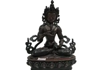 21CM Tibetas tempļu 100% Tīras Bronzas izgatavotas Vajrasattva Vajradhara GuanYin Budas Statuja