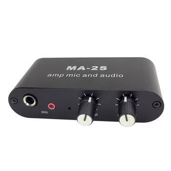 3.5 mm Kondensatoru Mikrofonu, Pastiprinātāju Austiņu Pastiprinātāju Mūzikas Audio Preamplifier Sajaukšanas Valdes MA-2S
