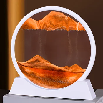 3D Creatitive Sandscape Kustību Displeja Stikls Pārvietojas Smilšu Mākslas Plūst Rāmi, smilšu pulkstenis Glezna, Mājas Dekori, Dāvanas, arte