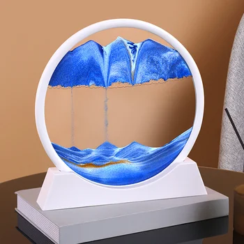 3D Creatitive Sandscape Kustību Displeja Stikls Pārvietojas Smilšu Mākslas Plūst Rāmi, smilšu pulkstenis Glezna, Mājas Dekori, Dāvanas, arte