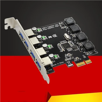 5Gbps Superspeed 4 Porti-USB 3.0 Paplašināšanas Kartes Adapter PCI-E, PCI Express Kontrolieris PCIe X1 X4 X8 X16 Ostas Win 7 8 10