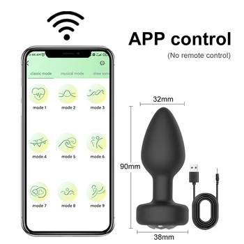 APP Tālvadības Anālais Vibrators Bluetooth Butt Plug Vīriešu Prostatas Massager Sieviešu Masturbator Pieaugušo Seksa Rotaļlietas Sievietēm, Vīriešiem Geju