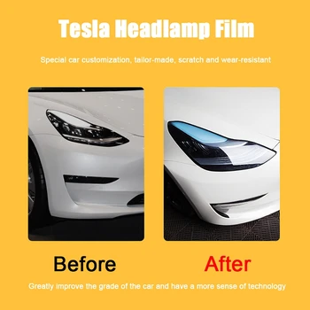 Auto Stils Priekšējais Lukturis Uzlīme Par Tesla Model 3) U X Y 2022 Krāsa Mainās Lampas Filmu Modelis Y Lukturu Plēve, Auto Piederumi