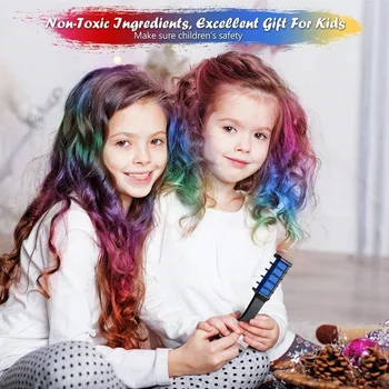 Bērniem Multi Krāsu Matu Krāsošanai Šūnu Kopums Modes Grima Rotaļlietu Komplekti Ātri, Vienreizējās Lietošanas Matu Krāsošana, Ķemme Rotaļlietas Meitene Instant Krāsa