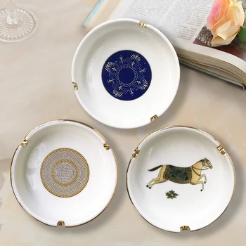 Eiropas stila apaļa keramikas mazo pelnu trauku radošas personības vīriešu kafijas galda, guļamistaba, rakstāmgalds, dzīvojamās istabas mēbeles