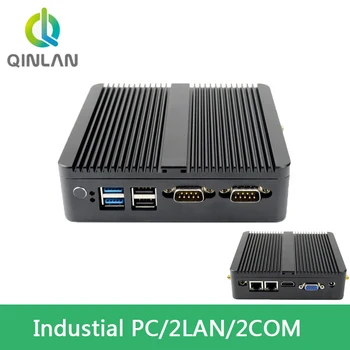 Fanless Embedded Plānās PC J4125 Quad Core 2.0 GHz Dual Gigabit LAN 2 COM Mini Itx Rūpniecisko Datoru