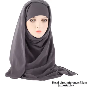 Hijab Šalle 70*175cm Vienkārša Šifona Šalles Sievietēm Musulmaņu Fasion Islāmu Apģērbu Headscarves Šalle Dāmām Headwrap Ramadan