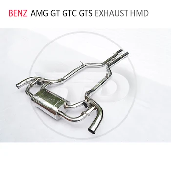 HMD Auto Piederumi Nerūsējošā Tērauda Izplūdes Sistēmu Catback par Mercedes Benz AMG GTC GTS GT50 Elektronisko Vārstu Muffler