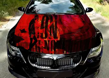 Japāņu Anime Death Note Automašīnu Kapuci Apmetni Krāsu Vinila Decal Uzlīmes Kravas Automašīnu Grafiskā Dzinēja Pārsegs Decal Pielāgotu Automašīnu Dekorēšana Sarkana Uzlīme