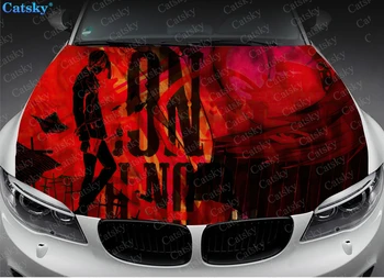 Japāņu Anime Death Note Automašīnu Kapuci Apmetni Krāsu Vinila Decal Uzlīmes Kravas Automašīnu Grafiskā Dzinēja Pārsegs Decal Pielāgotu Automašīnu Dekorēšana Sarkana Uzlīme