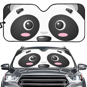 Jauki Panda Acis Modelis Automašīnas salona Aizsargs Priekšējā Vējstikla Saulessargs Karikatūra Dzīvnieku Izturīgs Auto Saules Ēnā Vējstikla
