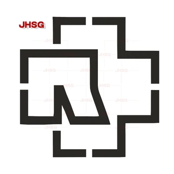 JHSG Auto Sacīkšu Klēpjdatoru Motocikla Ķivere Top Box Sērfot Camper Logu Bufera Decal Ramstein Uzlīme Zelta D. R. PVC