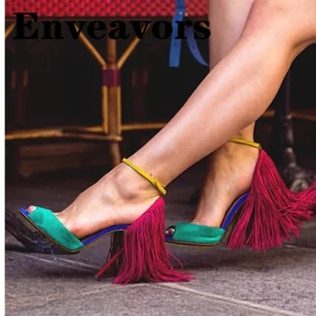Krāsu Saskaņošanas Bārkstis Viens-Line Sprādzes Vasaras Modes Sandales Sexy Romiešu Stila Lielu Izmēru Modes Skate, Seksīga Sieviete, Sandales