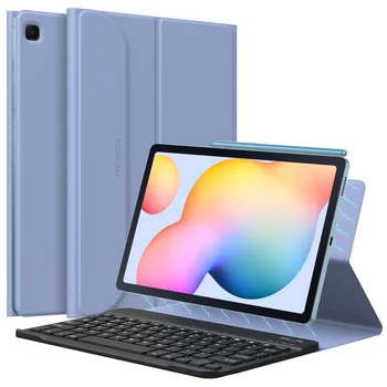 MoKo Tastatūras Case for Samsung Galaxy Tab S6 Lite 10.4 2020/2022,Magnētisko Vāciņu Apvalks Gadījumā ar Noņemamu Bezvadu Tastatūru