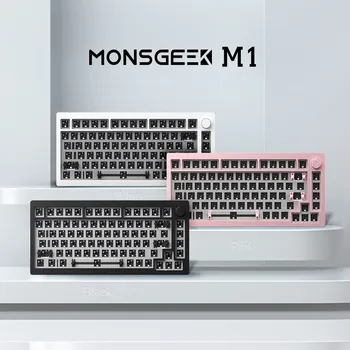 MonsGeek M1 Tastatūras DIY Komplektu 75% RGB Hot-swap) Barebone ANSI/ISO Versiju Spēļu Mehāniskās CNC Metāla ar Blīvi Mount Struktūra