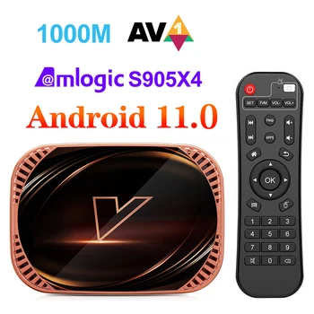 Mājas Video X4 Android 11 TV Kastē Amlogic S905X4 3D BT4.0 4G 32G 64G 128G Dual Wifi Media Player 4K 8K Smart TV BOX Set Top Box