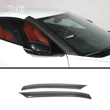 Nekustamā oglekļa šķiedras Auto Eksterjera Priekšējā Vējstikla Stikla Pīlāru Apdari Par Chevrolet Corvette C8 Z06 Z51 2020-2023 Auto Piederumi