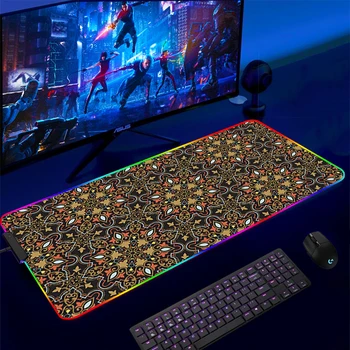 Neslīdoša Retro Stila persiešu Paklāju Fiksēšanas Malas Mouse Pad Paklājiņš RGB Datoru Piederumi Spēļu Galda Spilventiņi Pielāgota HD peles paliktnis