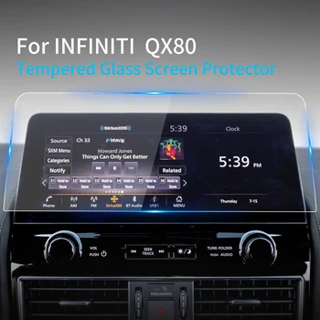 Par 2023 INFINITI QX80 Ekrāna Aizsargs, Rūdīta Stikla aizsargplēvi Navigator Aizsardzības Auto Auto Uzlīmes Aksesuāri