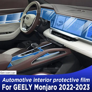 Par GEELY Monjaro 2022-2023 Pārnesumkārbas Paneļa Navigācija, Automobiļu Interjera Ekrāna TPU Aizsardzības Plēves Vāciņu Anti-Scratch Uzlīme