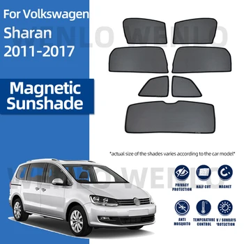 Par Volkswagen Sharan 2011-2017 Vējstikla Acs Auto Saulessargs Stiklu Tonēšana Logu Sunshield Interjera Saulessarga Magnētisko Vairogs