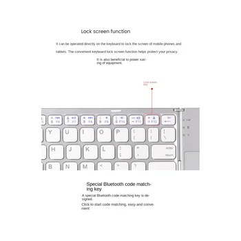 Pārnēsājams Mini Trīs Locīšanas Bluetooth Klaviatūru, Bezvadu Salokāms Skārienpaliktni Tastatūru operētājsistēmā IOS,Android,Windows Planšetdatorā Melns