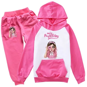 Rudens Baby Meitenes Apģērbu Komplekts Pelēkā Vārna+Bikses Zēniem, Bērniem Mis Pastelitos Drēbes Bērniem Kapuci Tracksuit Sporta Krekls, Sporta Tērps