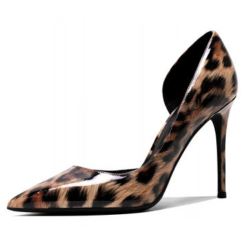 Sieviešu Kurpes Leoparda Drukas Krāsas Elegantas Modes Dāmas Norādīja Toe augstpapēžu kurpes Sexy Sūkņi Jaunā Pavasara Rudens 6cm 8cm 10cm N0118