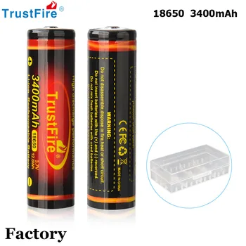 TrustFire 18650 Litija Jonu Akumulators 2000mAh 2400mAh 3000mAh 3400mAh 3,7 V Uzlādējams Litija Baterijas Ar Uzglabāšana Lukturīti