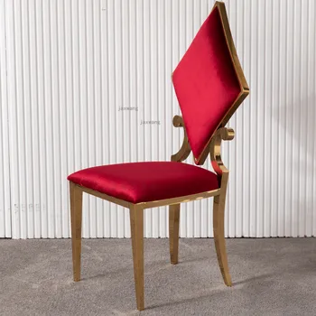 Tērauda Ēdamistabas Krēsls Modes Hotel Metāla Akcentu Ēdamistabas Krēsli Mūsdienu Luksusa Sarunu Sillas Krēslu, Dzīvojamās Istabas Mēbeles FGM