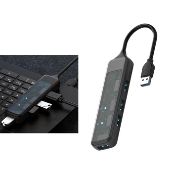USB Hub C Tipa Izplešanās Doka Adapteri Datu Pārraides SDTF Karšu Lasītājs Multiport Splitter, Lai Portatīvo DATORU Flash Diska DXAC