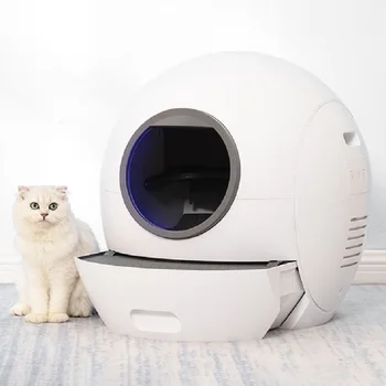 Vairumtirdzniecības Luksusa Liels Kaķis, Panīcis Lodziņā Tualetes Slēgtās Smart Automātiskā Pašattīrīšanās Kaķis, Panīcis Kaste