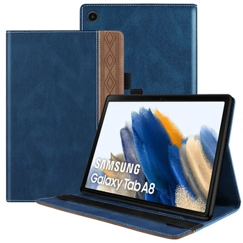 Vāks priekš Samsung Galaxy Tab A8 10.5 Collu 2022/2021 SM-X207 SM-X205 SM-X200 Flip Ādas PU Vāciņu Galaxy Tab A8 10.5