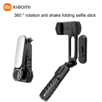 Xiaomi Rokas Kardāni 360 ° Rotācija Selfie Stick Foto Statīvu Stabilizācija ar Apgaismojumu Bluetooth Bezvadu Tālvadības pults