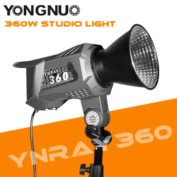 YONGNUO LED Video Gaisma YNRAY360 360W COB Bowen Mount Studio Strobe Lampa Ar Strāvas Adapteri, Lai Vlog Filmu Fotogrāfija TikTok