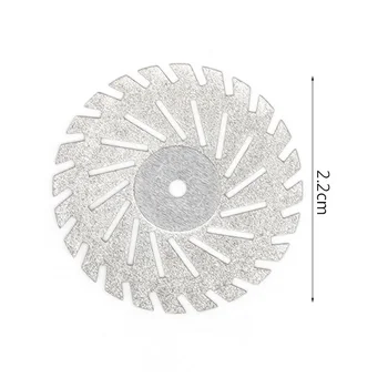 Zobu Dimanta Pulēšanas Disku Diski Double Sided Smilšu Porcelāna Griešanas Disku ar Kāta Aptverēs Zobu Lab, Instrumentu Materiālu 22mm