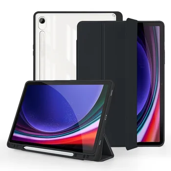 Zīmuļu Turētājs Case For Samsung Galaxy Tab S9+ 5G S9Plus 12.4 2023 Smart Cover Gadījumā SM-X710 11